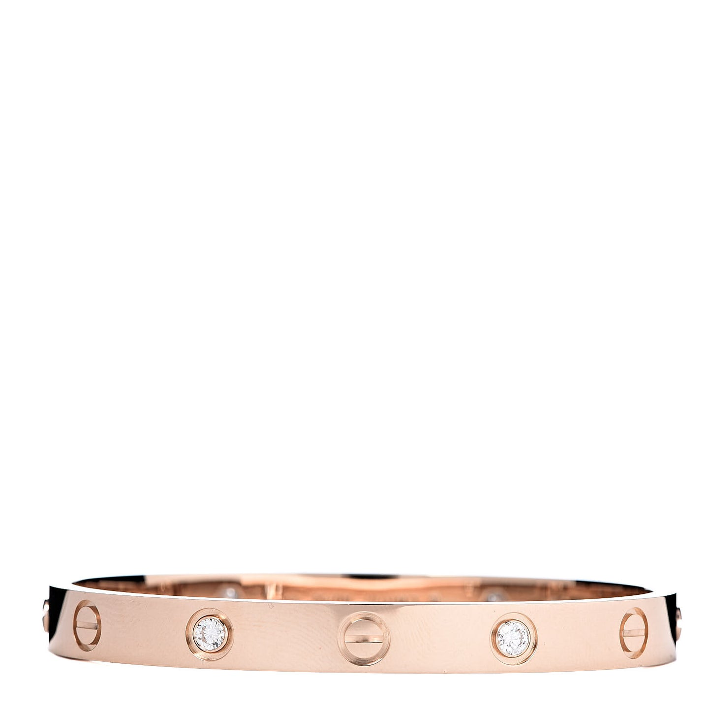 18K Pink Gold 4 Diamond LOVE Bracelet 16