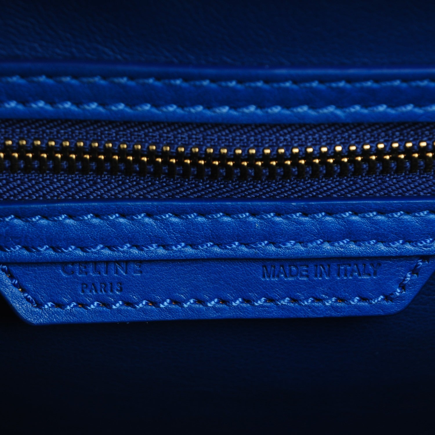 Celine Smooth Calfskin Micro Luggage Royal Blue 7 of 8
