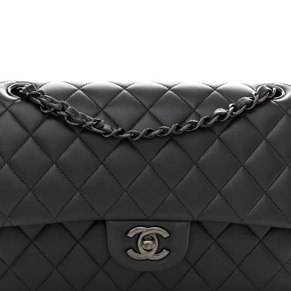 Chanel Lambskin Quilted Medium Double Flap So Black 9 of 11