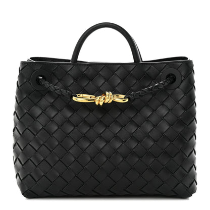 Bottega Veneta Nappa Intrecciato Small Andiamo Shoulder Bag Black 1 of 12