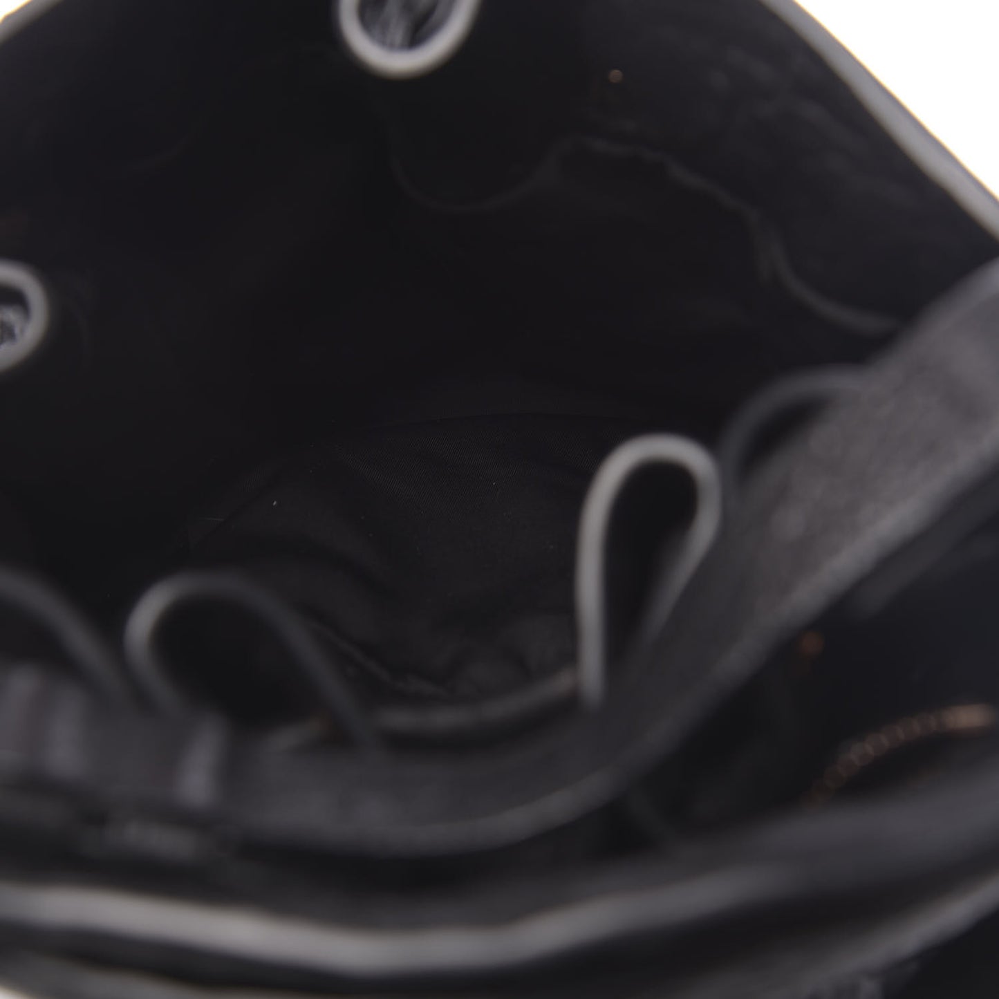 Pebbled Lambskin Diego Bucket Black Rose Gold Hardware