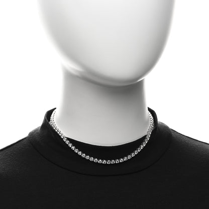 Parker & West by FASHIONPHILE 14K White Gold Diamond 6.95ctw Tennis Choker Necklace 2 of 5