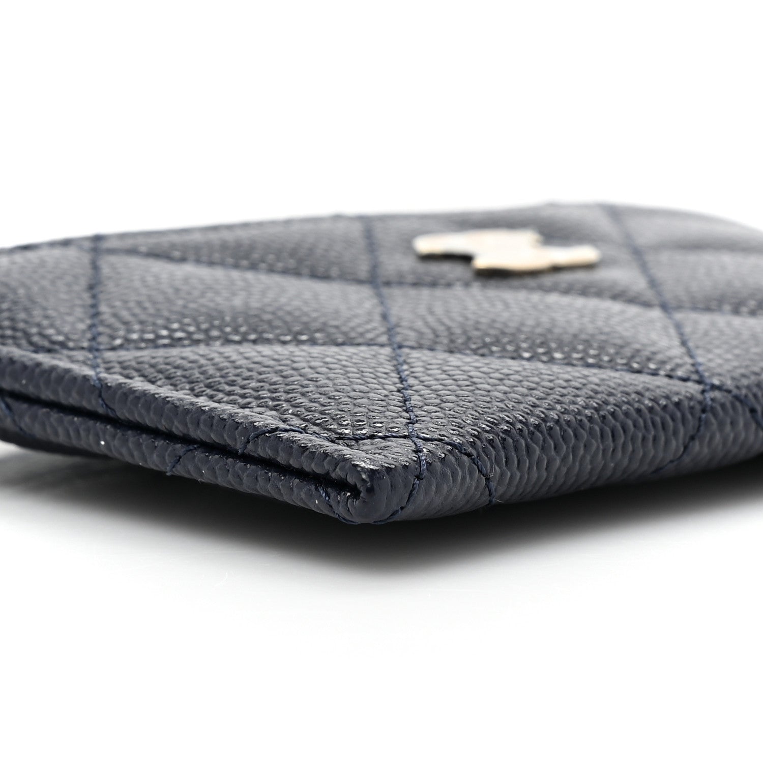 Chanel Caviar Quilted Card Holder Dark Blue 11 of 11