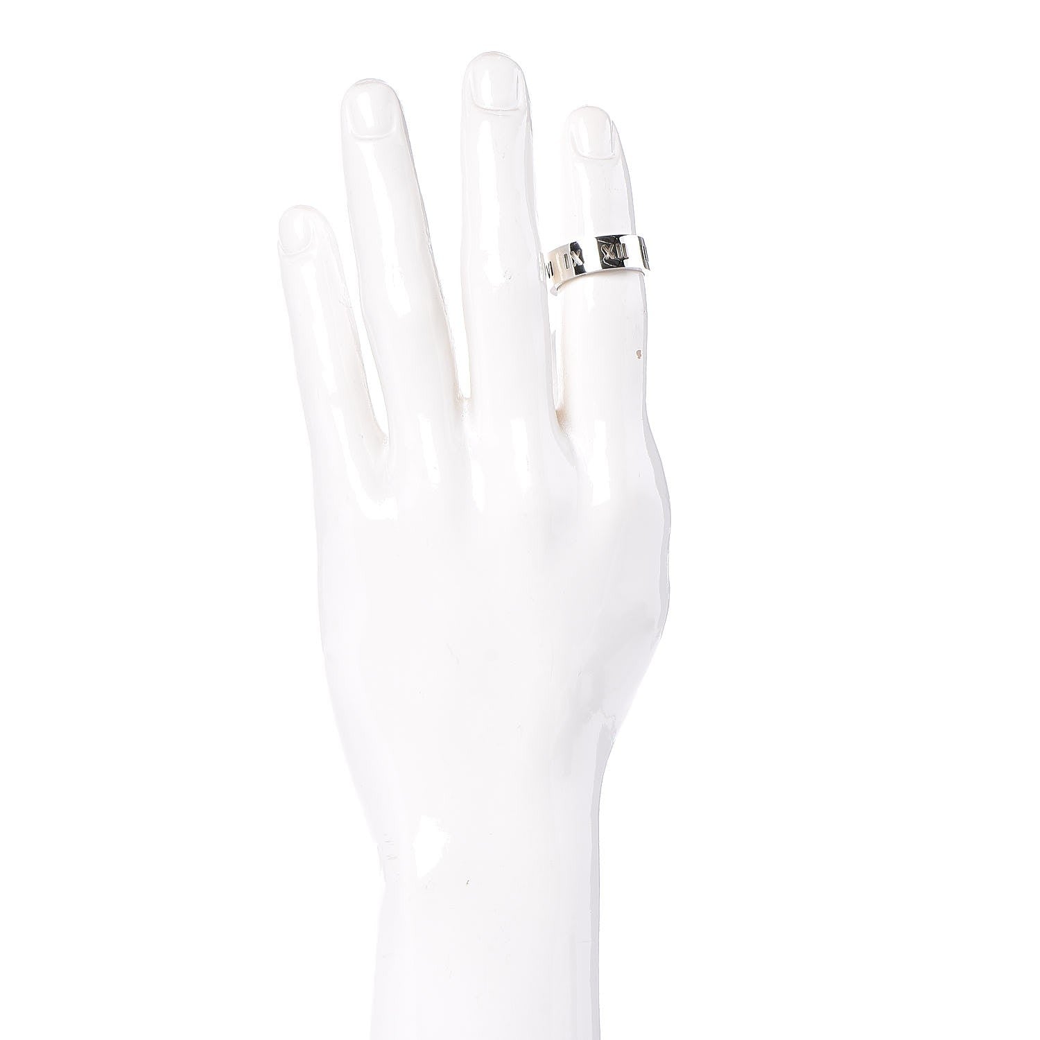 Tiffany Sterling Silver Wide Atlas Pierced Ring 64 10.75 2 of 4