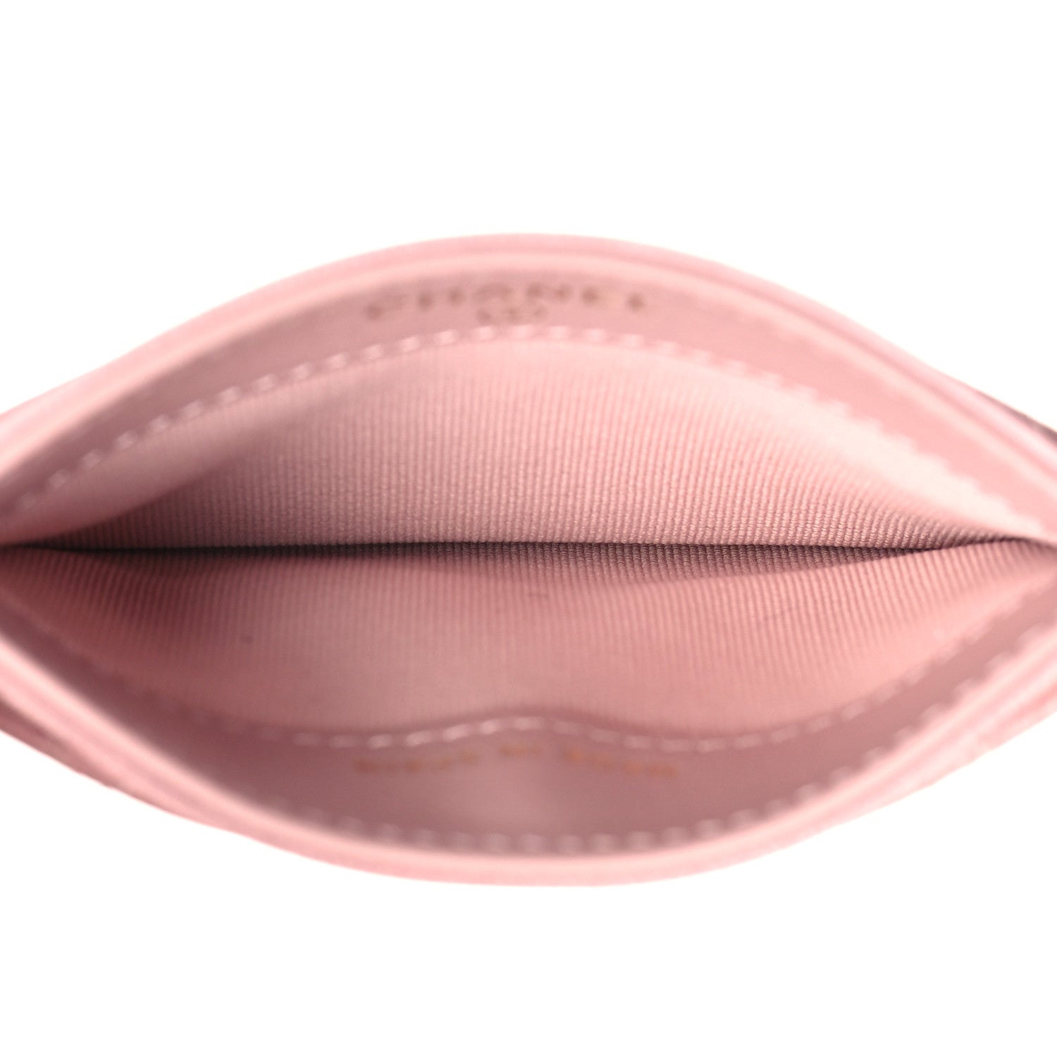 Chanel Caviar Quilted Studded CC Card Holder Light Pink 5 of 8