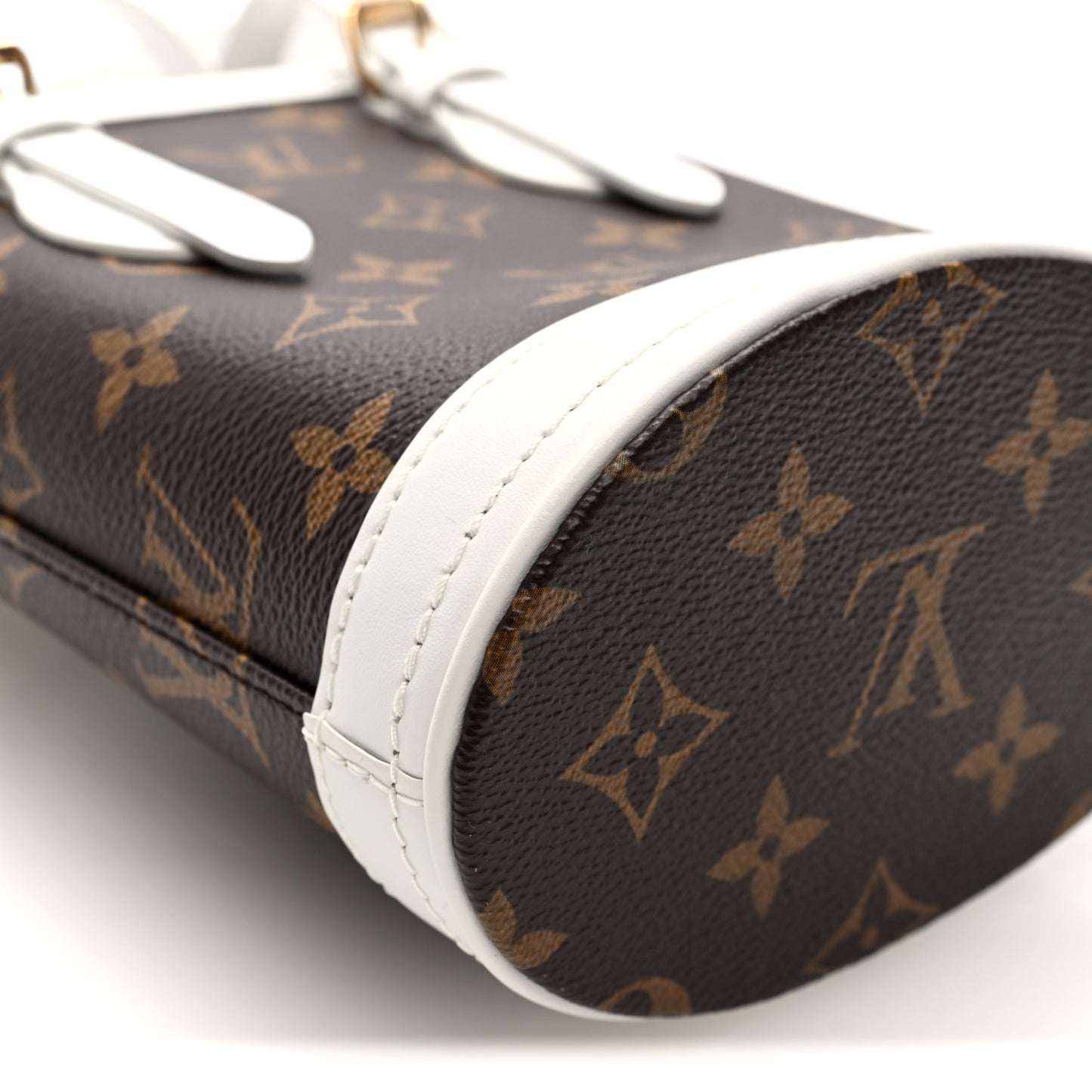 Monogram LV Match Nano Bucket Bag White