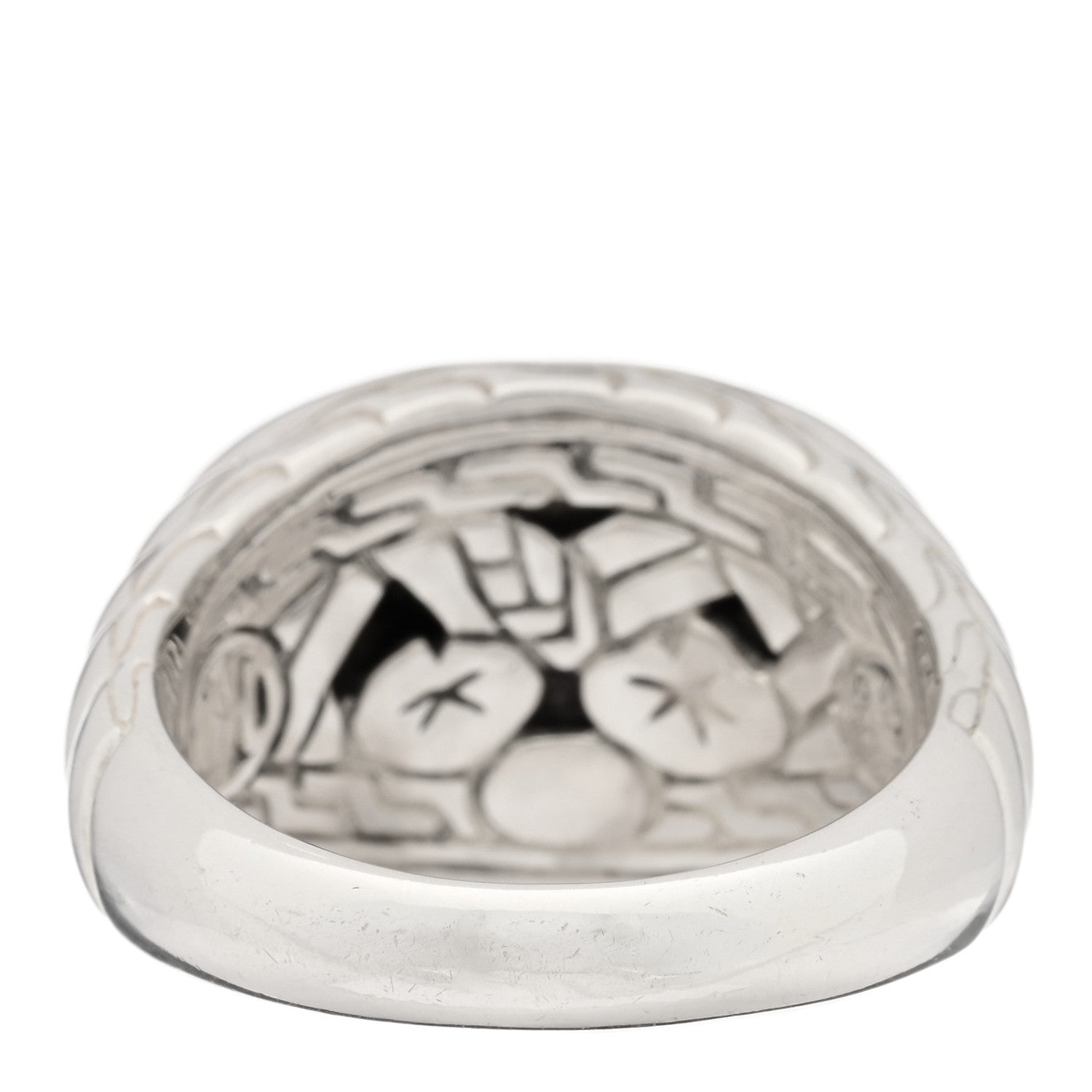 John Hardy Sterling Silver 14mm Smoky Quartz Batu Bedeg Ring 54 7 3 of 4