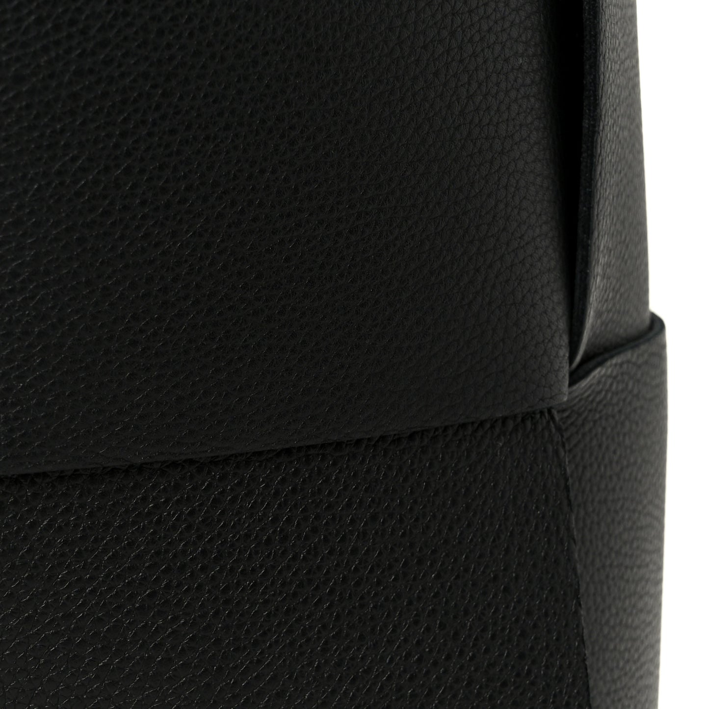 Grained Calfskin Intrecciato Small Arco Tote Black
