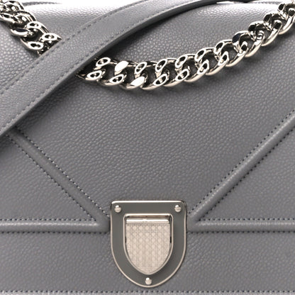 Christian Dior Grained Calfskin Medium Diorama Flap Bag Gris 8 of 10