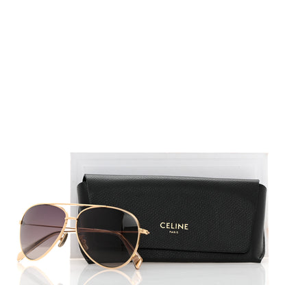 Celine Aviator Sunglasses CL 40062U Gold 9 of 9
