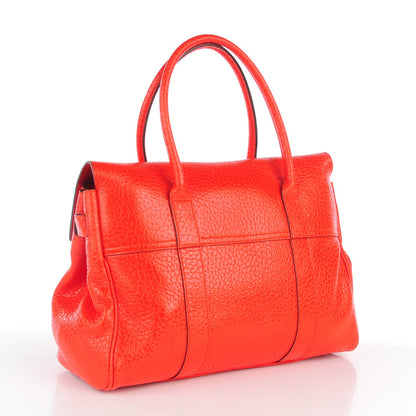 Mulberry Shiny Grain Bayswater Satchel Flame 3 of 7