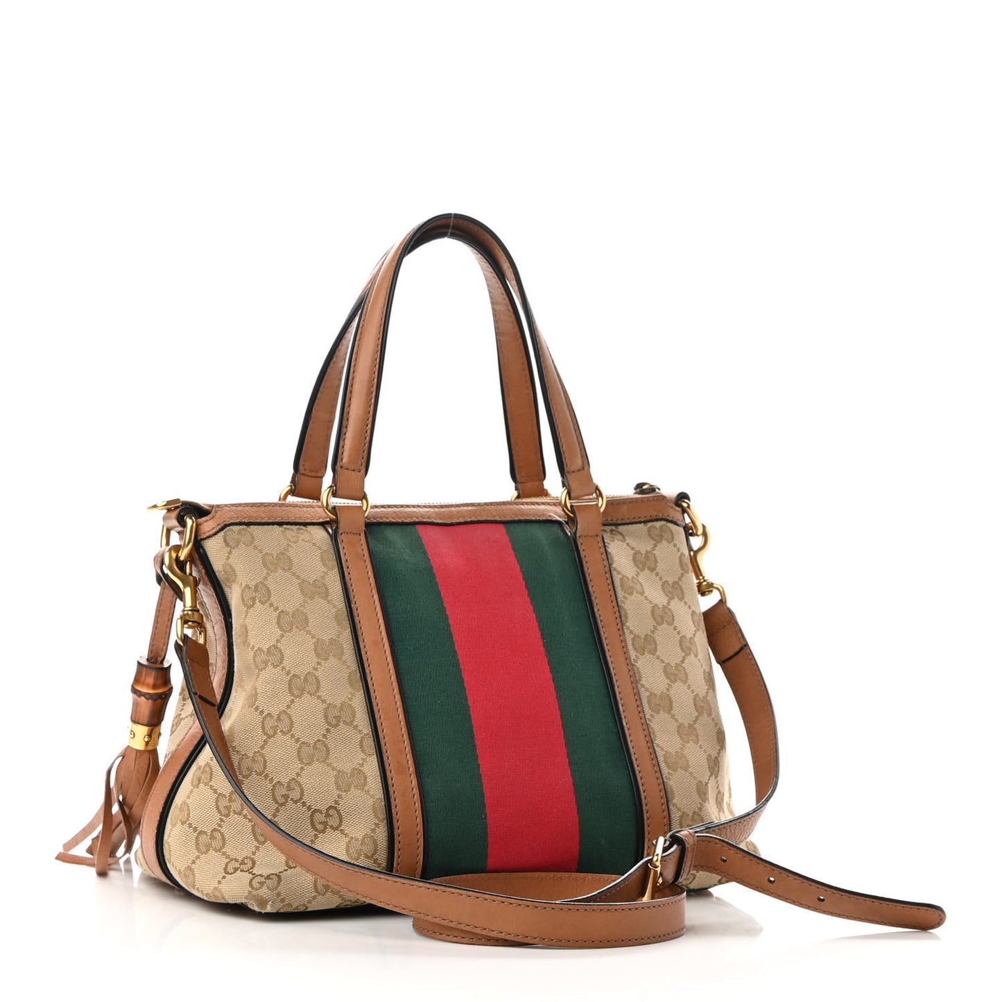 Monogram Web Rania Top Handle Bag Natural