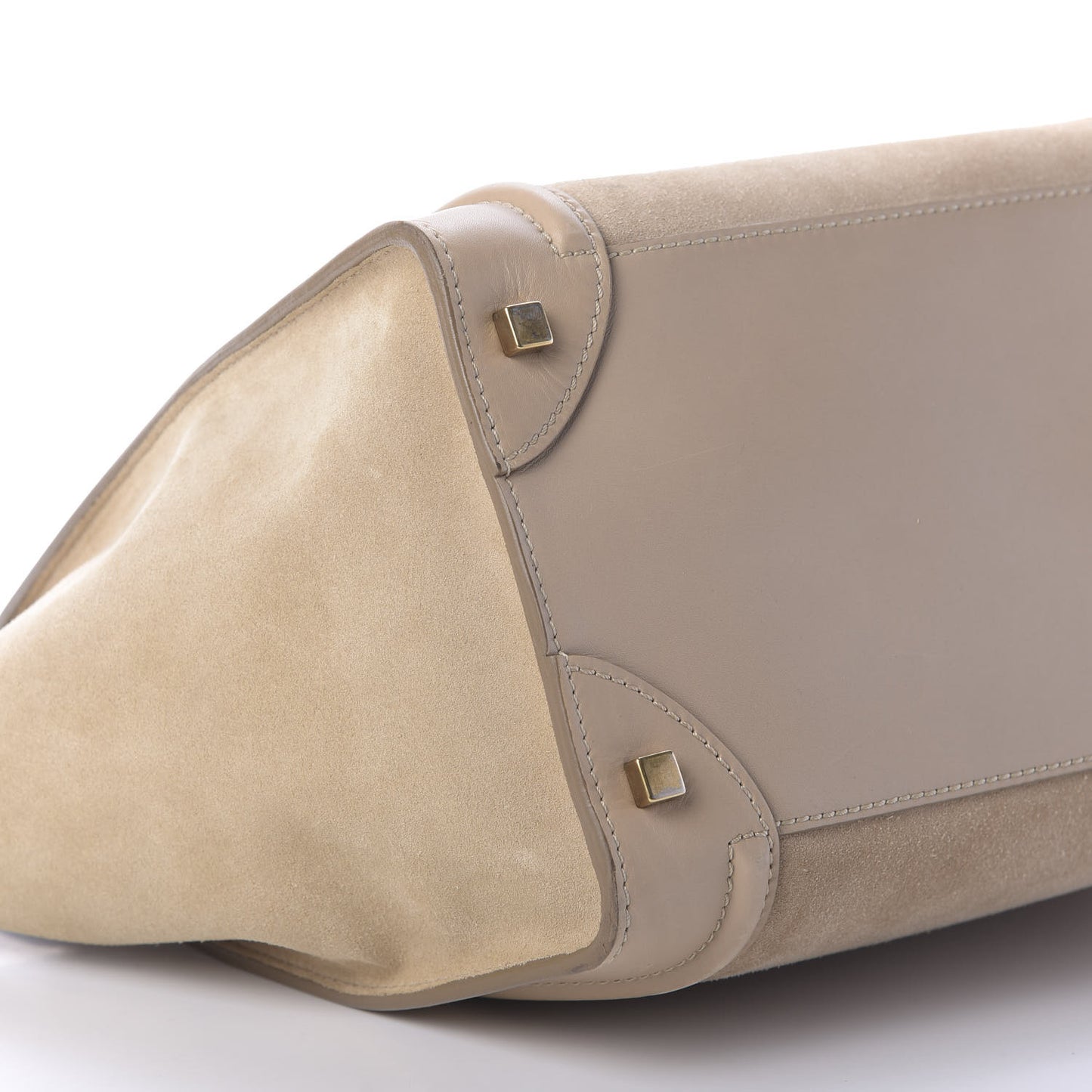 Smooth Calfskin Suede Mini Luggage Camel