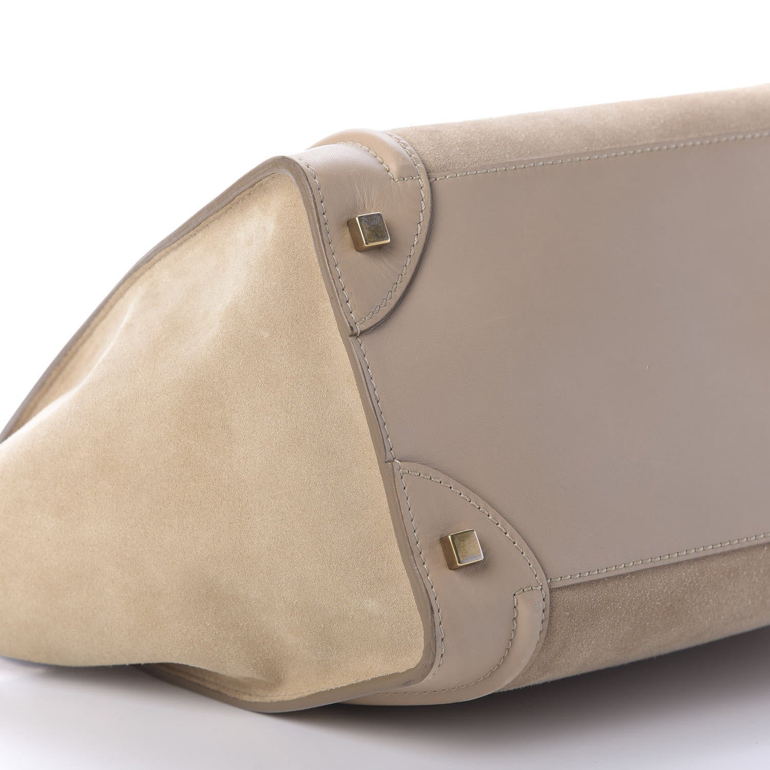 Celine Smooth Calfskin Suede Mini Luggage Camel 6 of 9