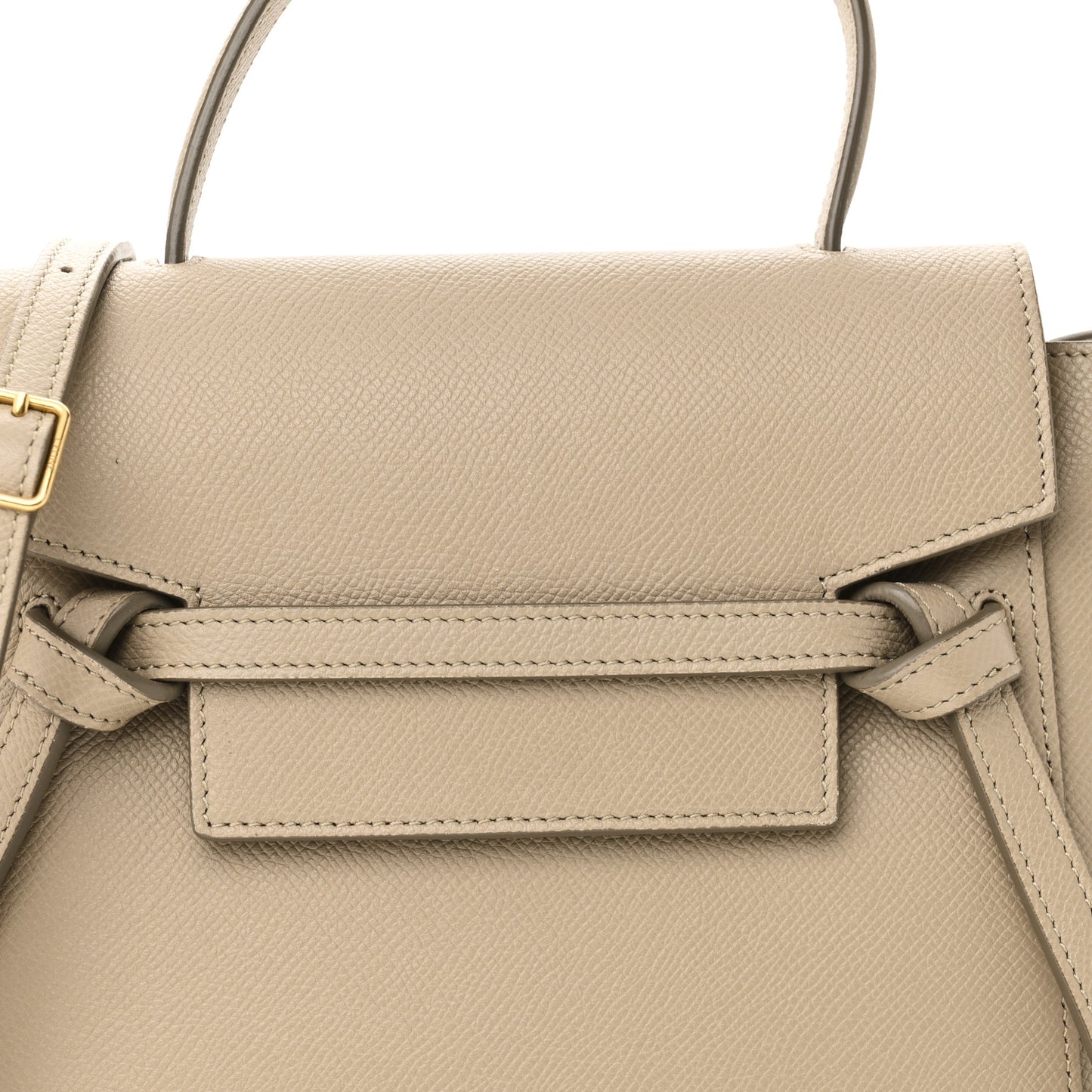 Grained Calfskin Nano Belt Bag Light Taupe