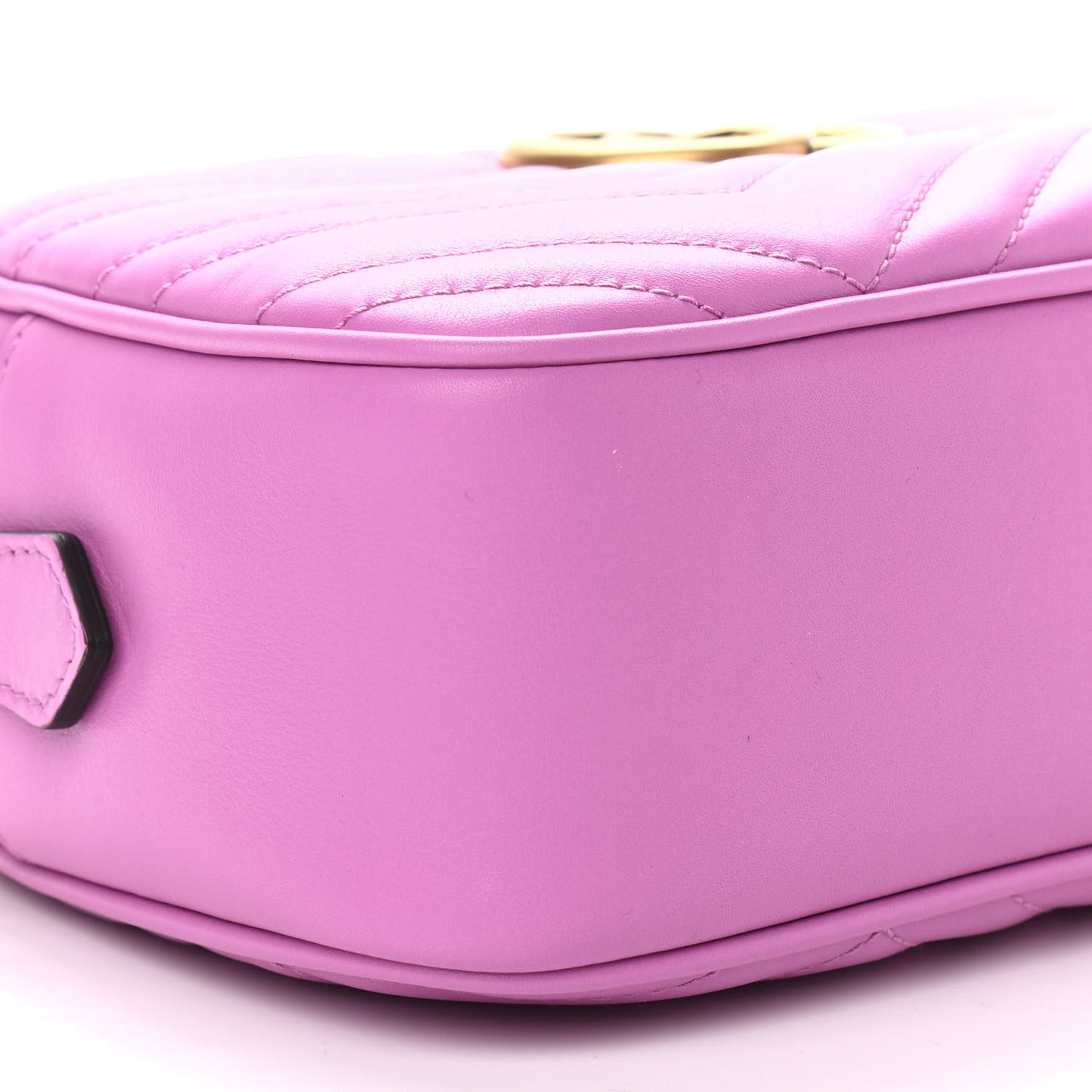 Calfskin Matelasse Small GG Marmont Chain Shoulder Bag Candy Mousse