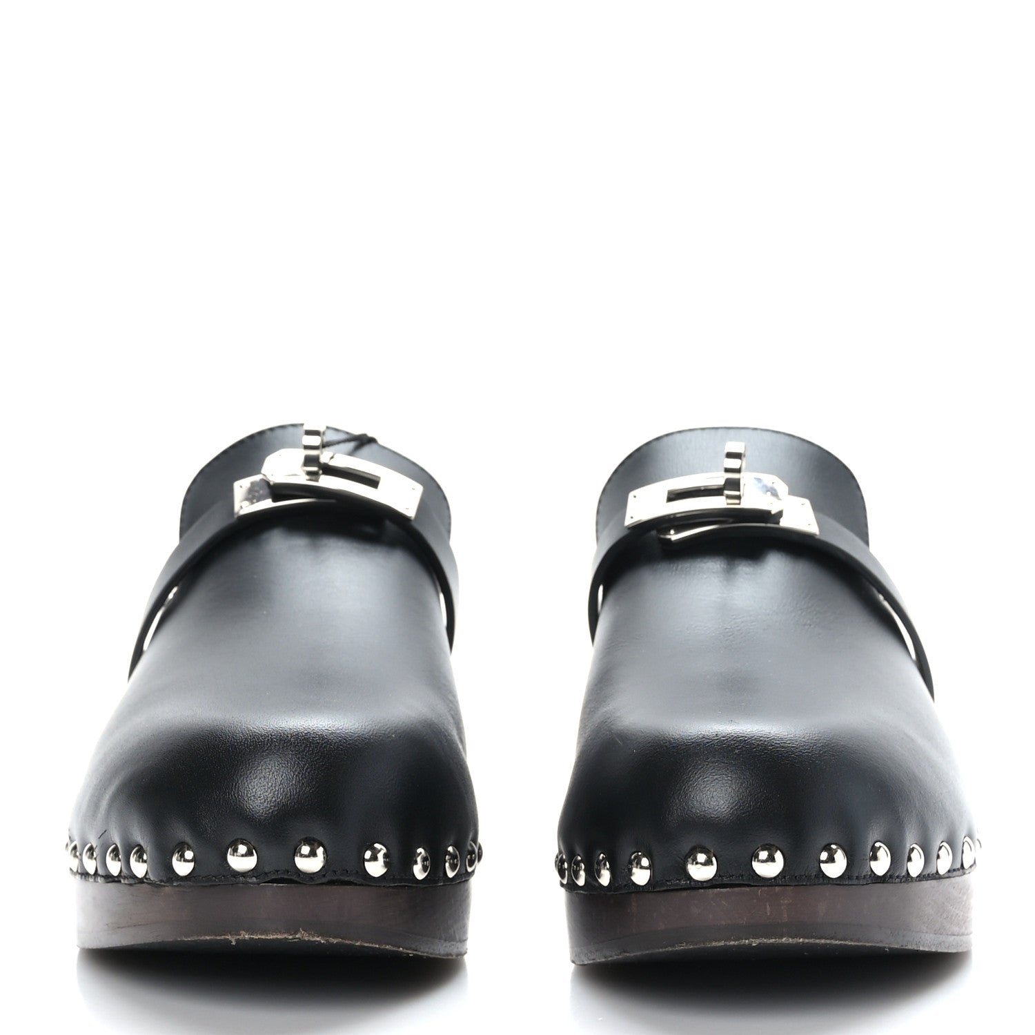 Hermes Calfskin Carlotta Mules 37 Black 2 of 8