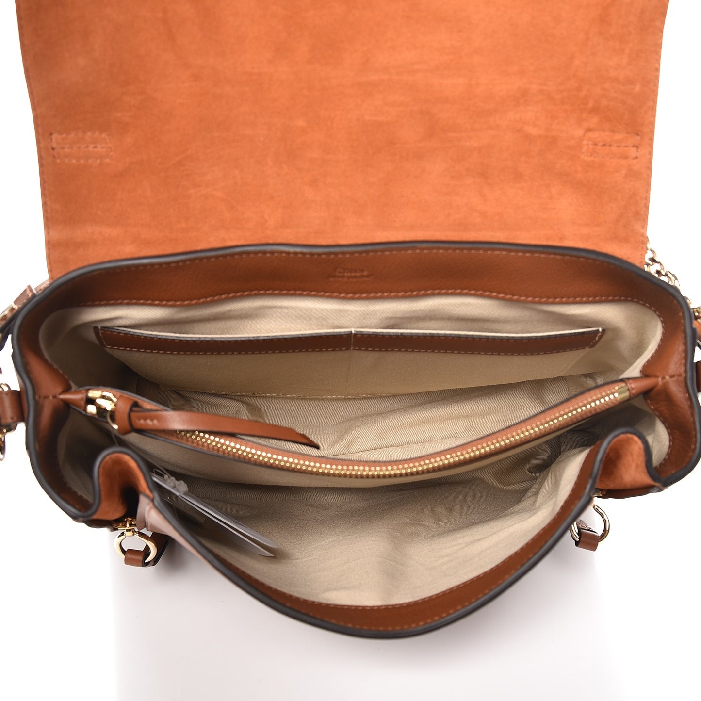 Calfskin Medium Faye Day Shoulder Bag Caramel