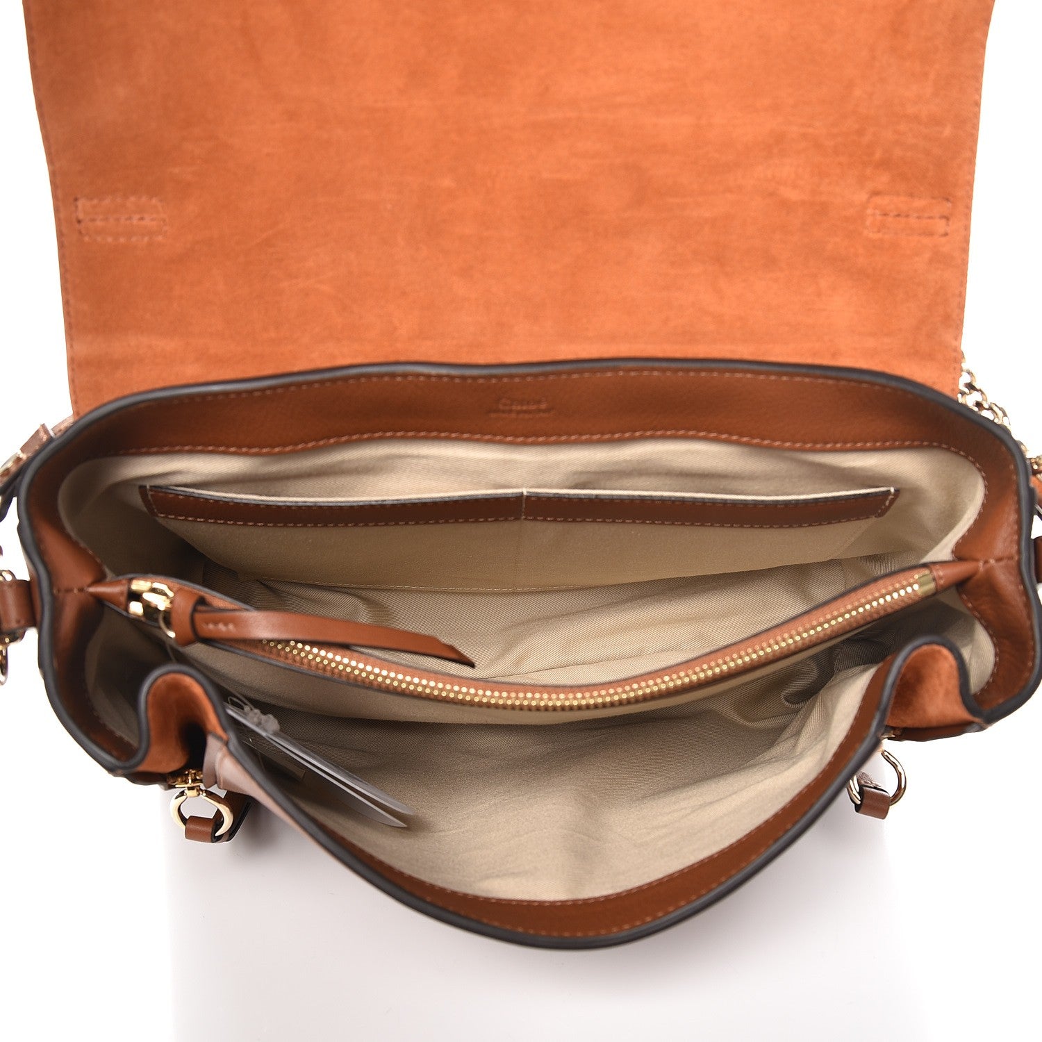 Chloe Calfskin Medium Faye Day Shoulder Bag Caramel 6 of 9
