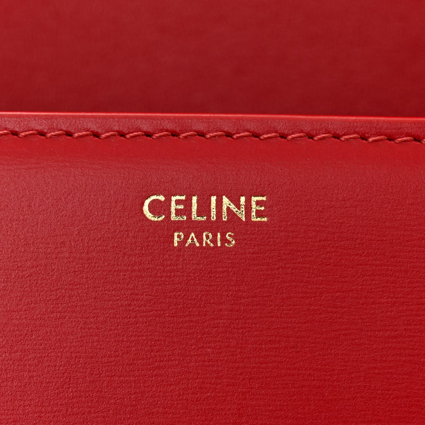 Shiny Calfskin Medium Triomphe Red