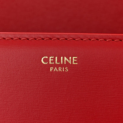 Celine Shiny Calfskin Medium Triomphe Red 6 of 10