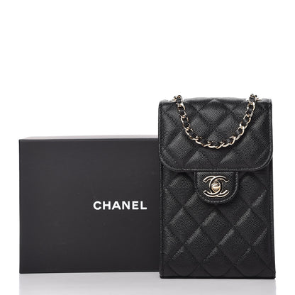Chanel Caviar Quilted Classic Phone Holder Black 12 of 12