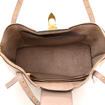 Valentino Garavani Pebbled Calfskin Rockstud Hype Tote Poudre 5 of 9