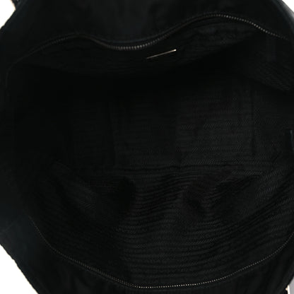 Prada Tessuto Nylon Soft Calfskin Tote Black 5 of 13
