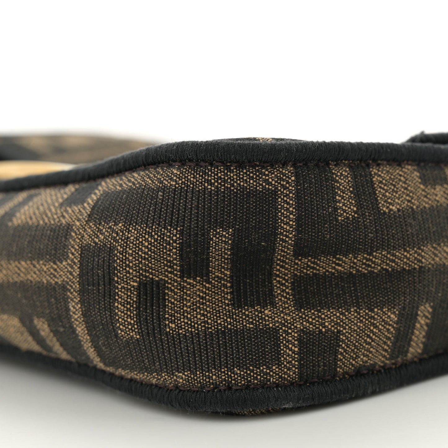 Fabric Jacquard FF 1974 Mini Baguette Tobacco Moro Black