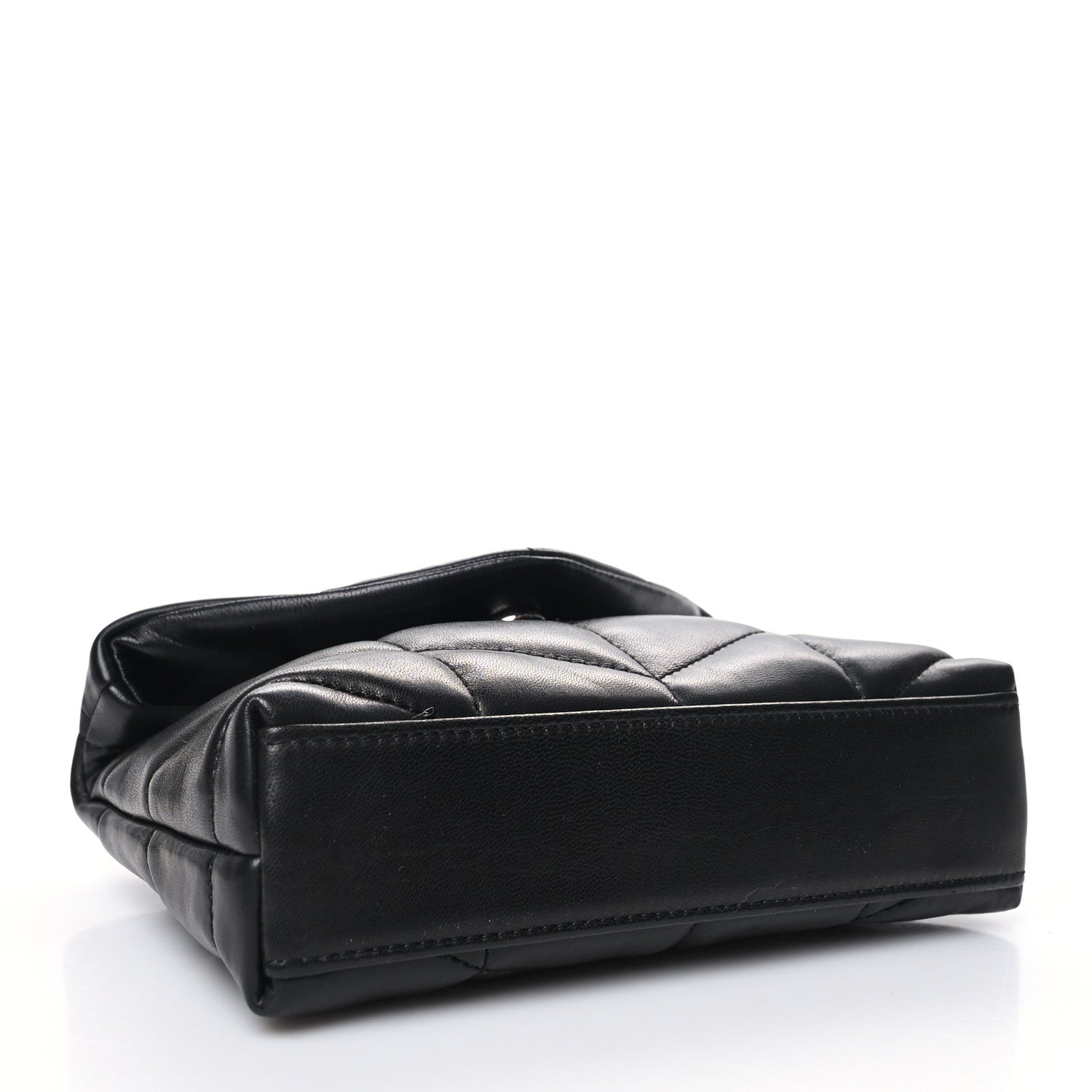 Saint Laurent Lambskin Monogram Loulou Puffer Pouch Clutch Black 5 of 13