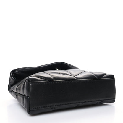 Saint Laurent Lambskin Monogram Loulou Puffer Pouch Clutch Black 5 of 13