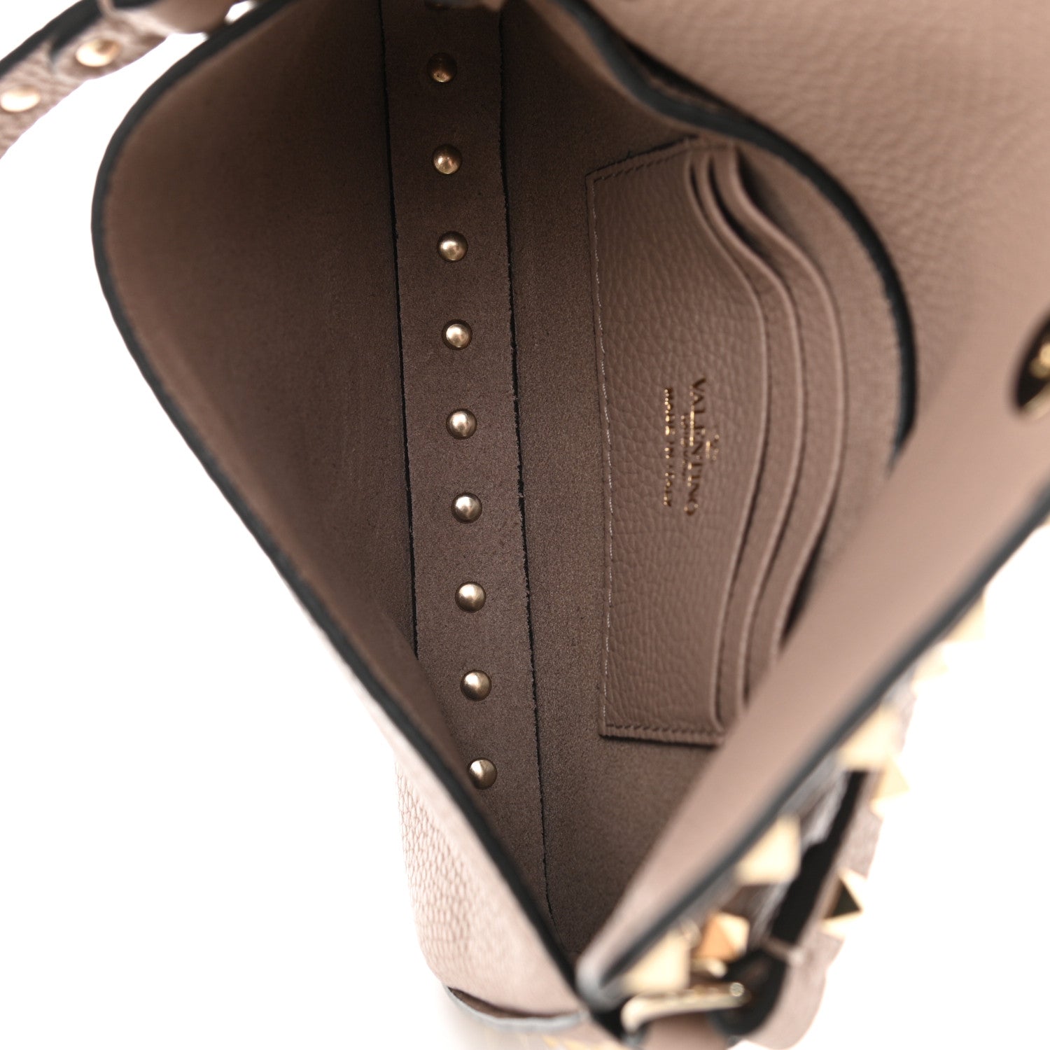 Valentino Garavani Grainy Calfskin Rockstud Crossbody Pouch Poudre 4 of 8