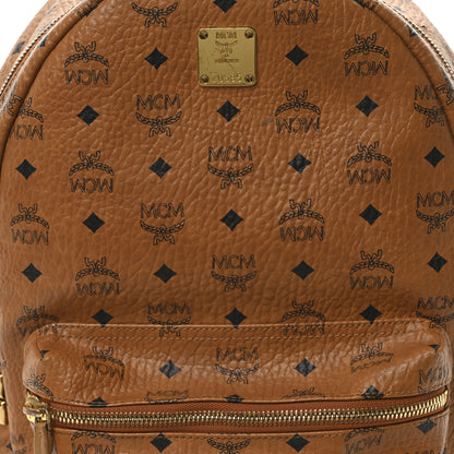 MCM Visetos Medium Side Studs Stark Backpack Cognac 7 of 9