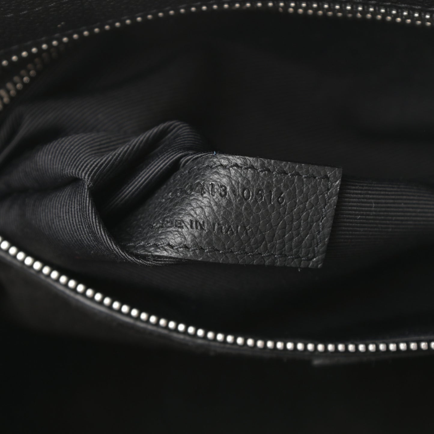 Grained Calfskin Small Cabas Rive Gauche Black
