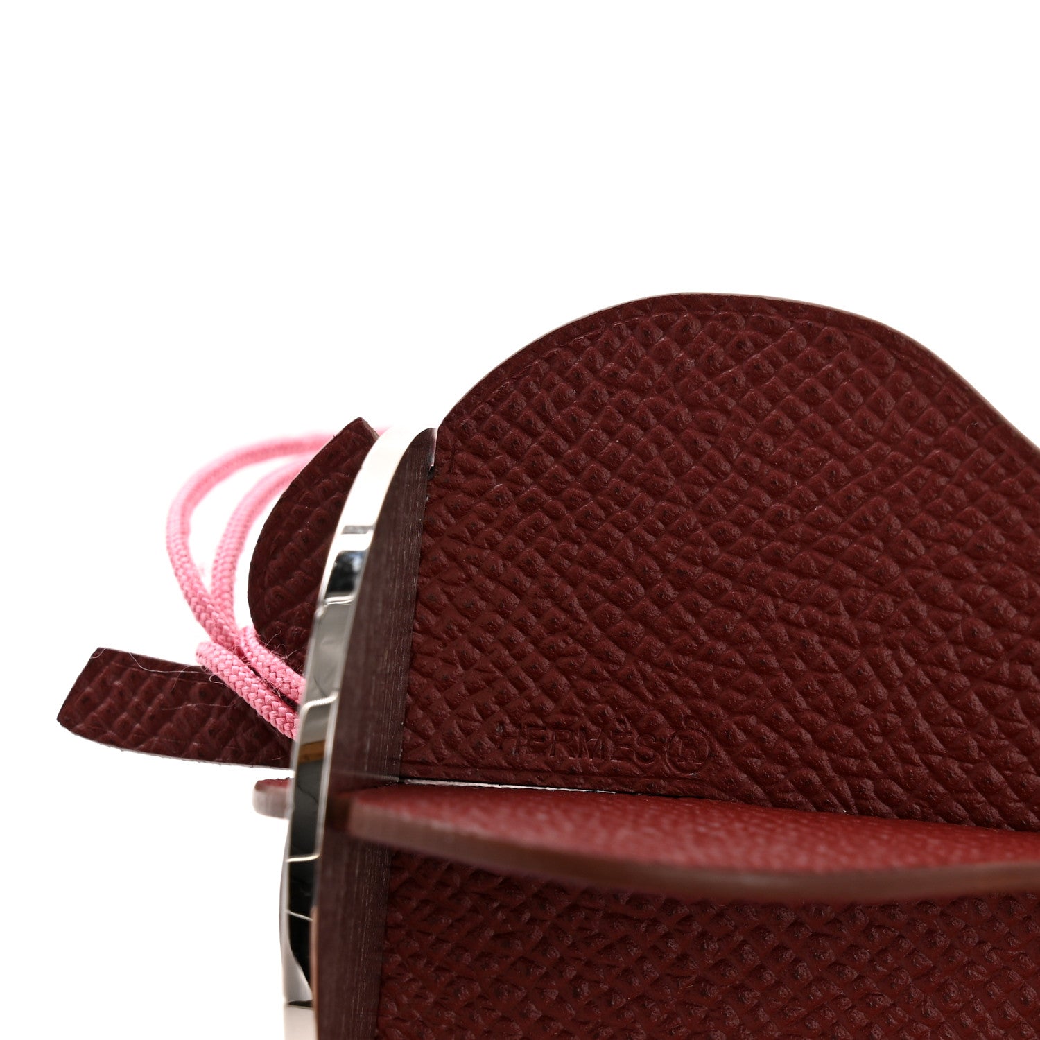 Hermes Epsom Swift Petit H Strawberry Zodiac Ornament Charm Multicolor 3 of 5