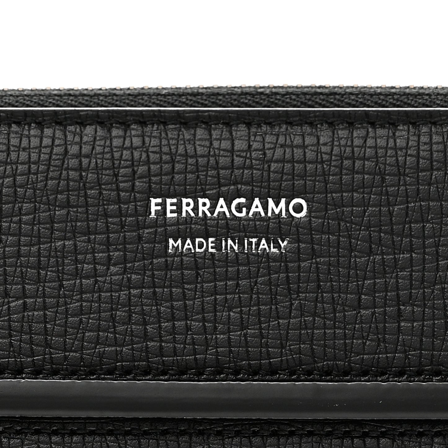 Hammered Calfskin New Revival Wristlet Clutch Black