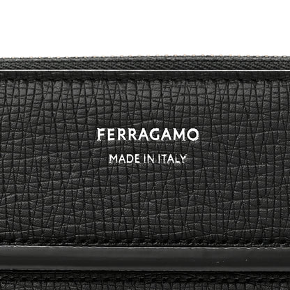Salvatore Ferragamo Hammered Calfskin New Revival Wristlet Clutch Black 8 of 8