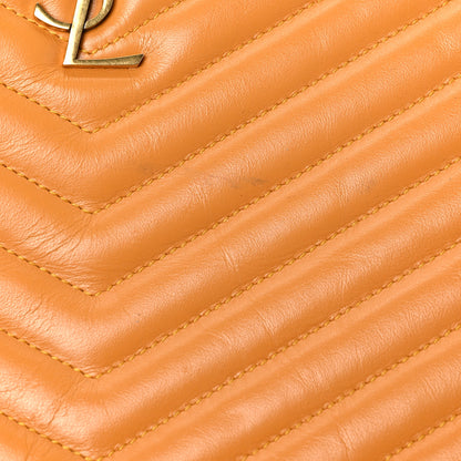 Saint Laurent Calfskin Matelasse Monogram Cassandre Tablet Pouch Orange 10 of 10