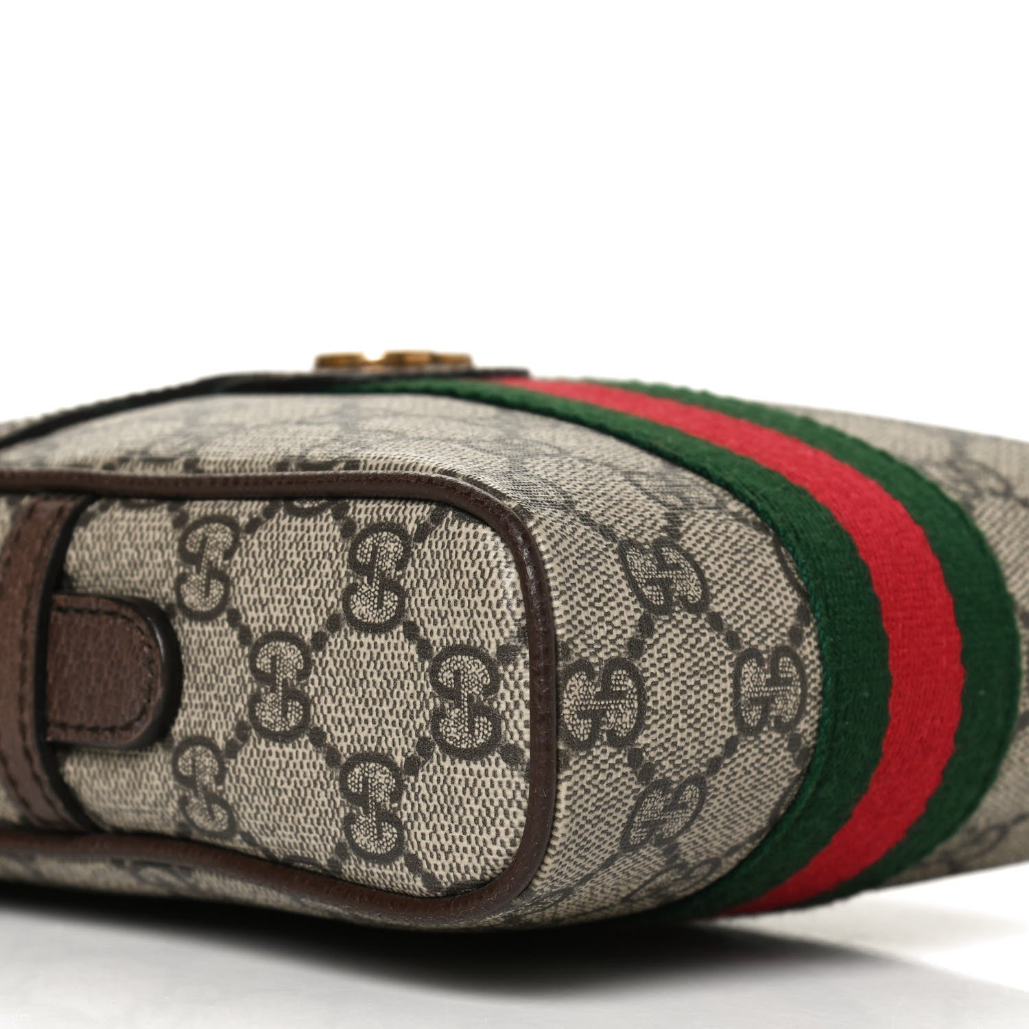 Gucci GG Supreme Monogram Web Mini Ophidia Messenger Brown 5 of 11