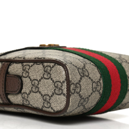 Gucci GG Supreme Monogram Web Mini Ophidia Messenger Brown 5 of 11