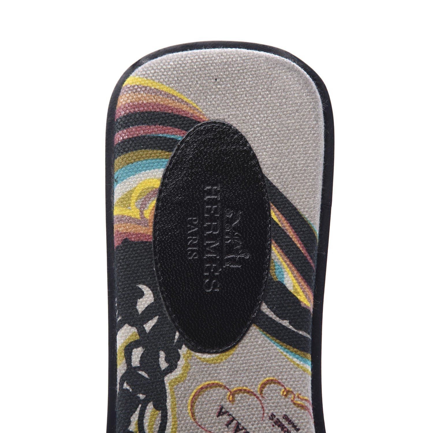 Hermes Suede Goatskin Oran Sandals 39 Black 8 of 10