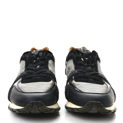 Louis Vuitton Suede Printed Run Away Sneakers 41 Black 2 of 9