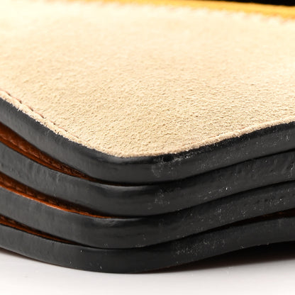 Chloe Calfskin Suede Rainbow Patchwork Medium Faye Shoulder Bag Caramel 9 of 10