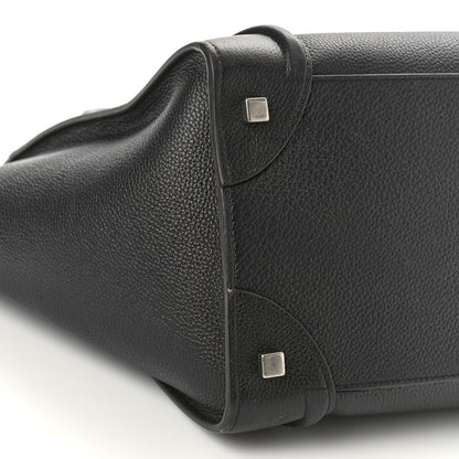 Celine Drummed Calfskin Mini Luggage Black 7 of 8