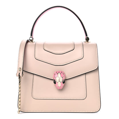 Bulgari Calfskin Serpenti Forever Top Handle Crystal Rose 1 of 8