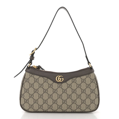 Gucci GG Supreme Monogram Textured Dollar Calfskin Small Ophidia Hobo Beige Ebony New Acero 1 of 11