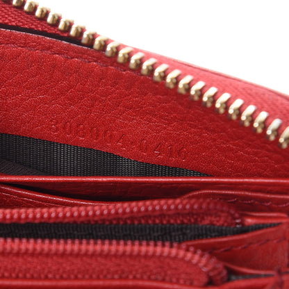 Gucci Pebbled Calfskin Soho Zip Around Wallet Red 7 of 11