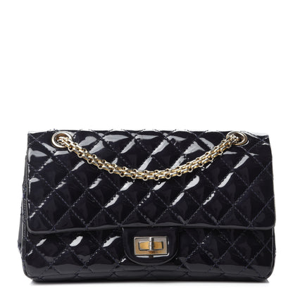 Chanel Patent Quilted Accordion Reissue 2.55 Flap Navy 1 of 15