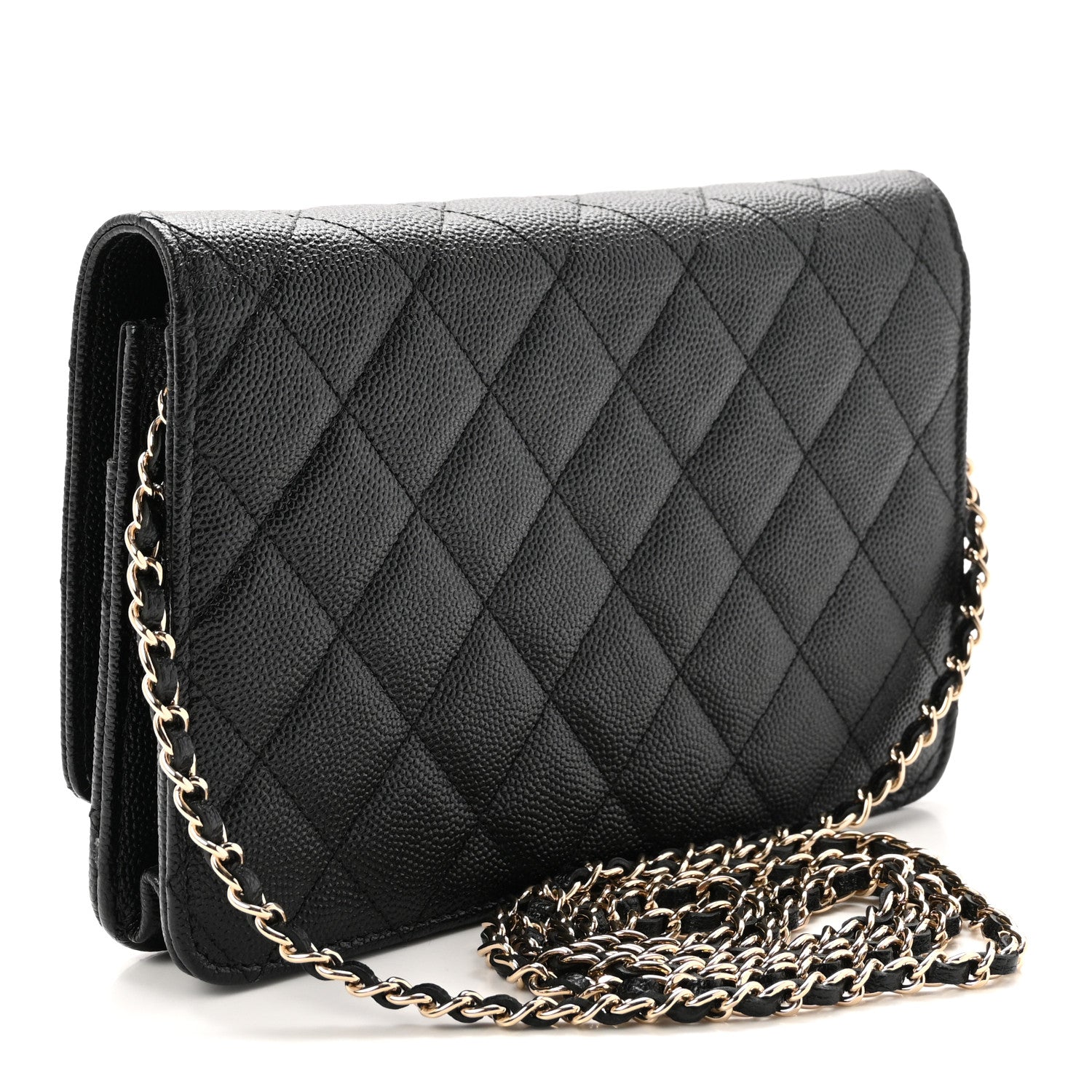 Chanel Caviar Quilted Golden Class Wallet On Chain WOC Black 3 of 12