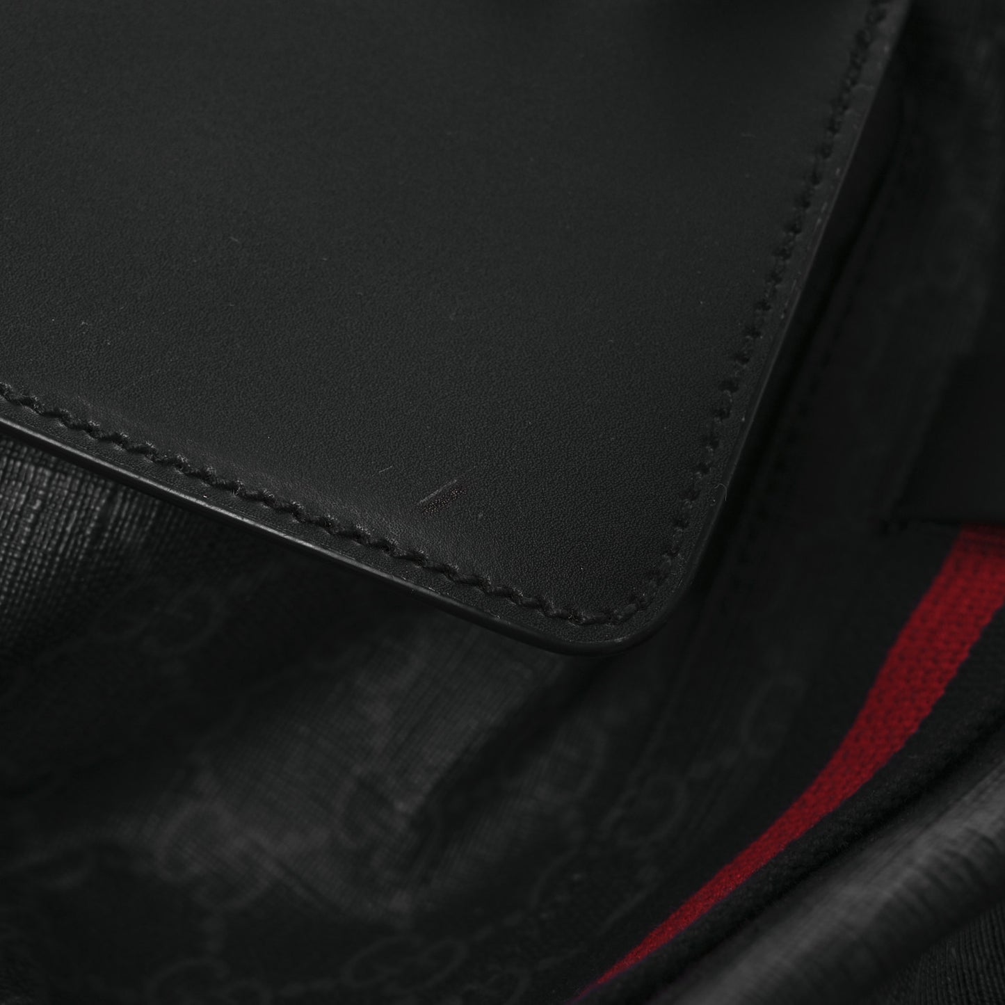 Soft GG Supreme Monogram Calfskin Web Double Buckle Backpack Black